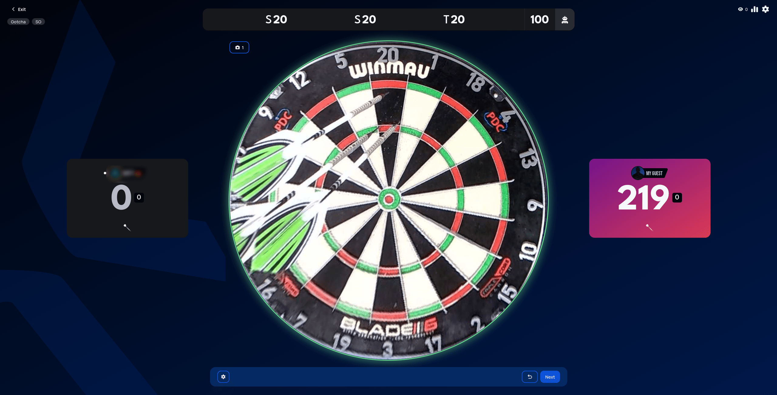 Gotcha after a reset, one player's score dropped to 0 while the other's rose to exactly match it at 219